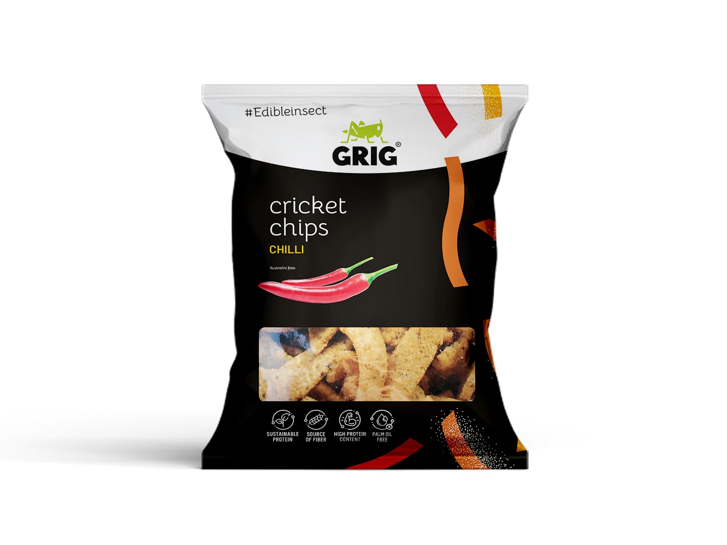 Levně GRIG Proteinové cvrččí chipsy - Chilli 70g
