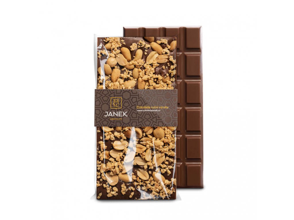 Levně JANEK 34% Čokoláda mléčná s arašídy 105g