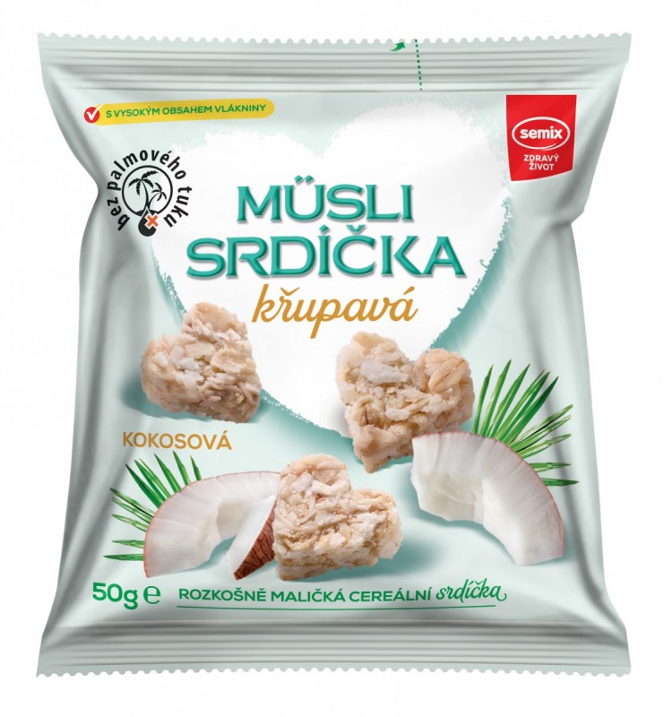 Levně Semix Musli křupavá srdíčka-KOKOS 35% sáček 50g
