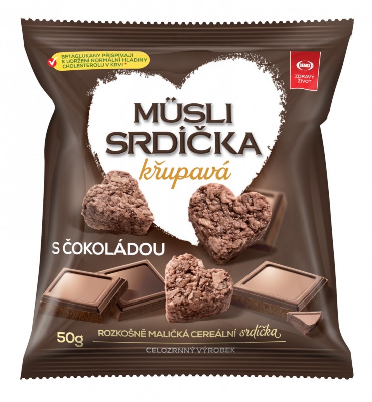 Levně Semix Musli srdíčka křup. čokoláda-sáček 50g