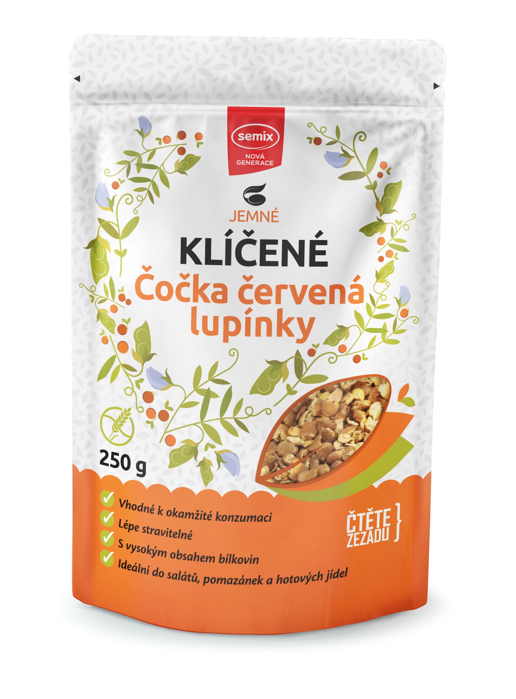 Levně Semix Klíčené čočka červená lupínky 250g