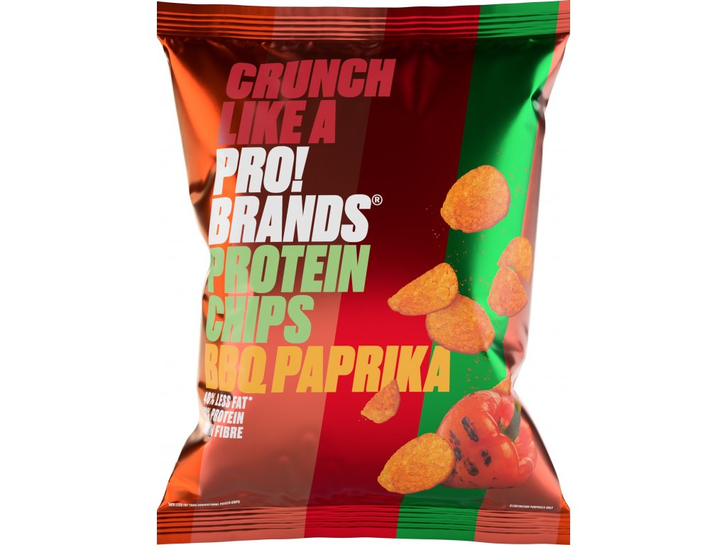 Levně PROBRANDS ProteinPro Chips příchuť BBQ paprika 50 g