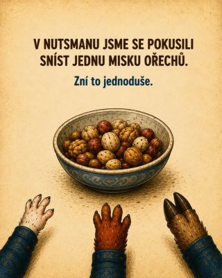 🐭🐼🐗 Chtěli jsme jen sníst jednu misku ořechů. Znělo to jako poměrně jednoduchý plán. Nebyl. 😄 A tak nějak začíná příběh...