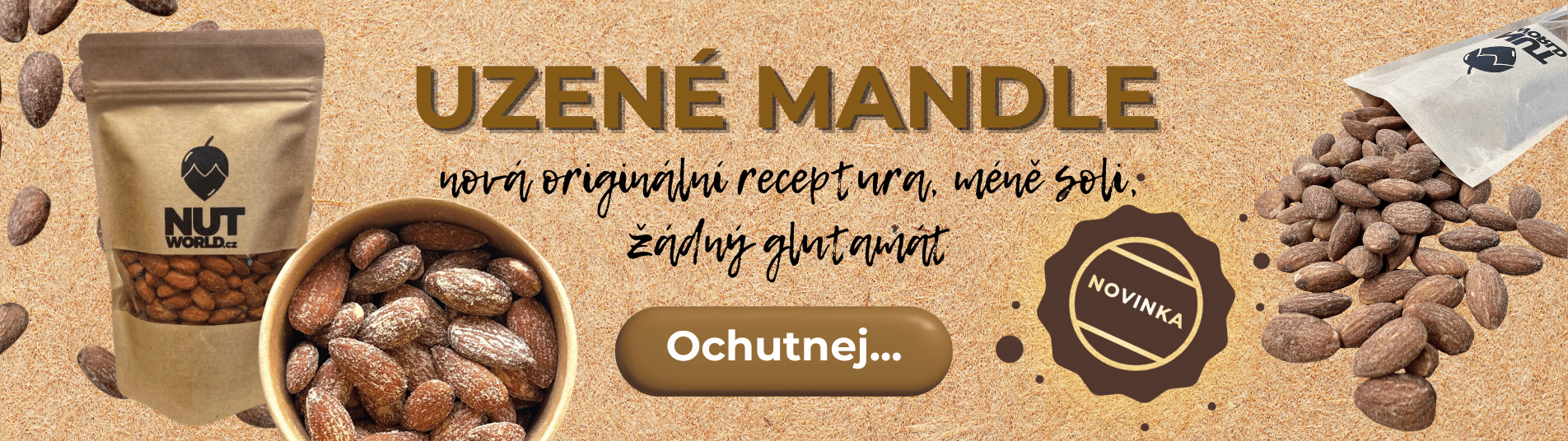 Novinka - uzené mandle s novou originální recepturou