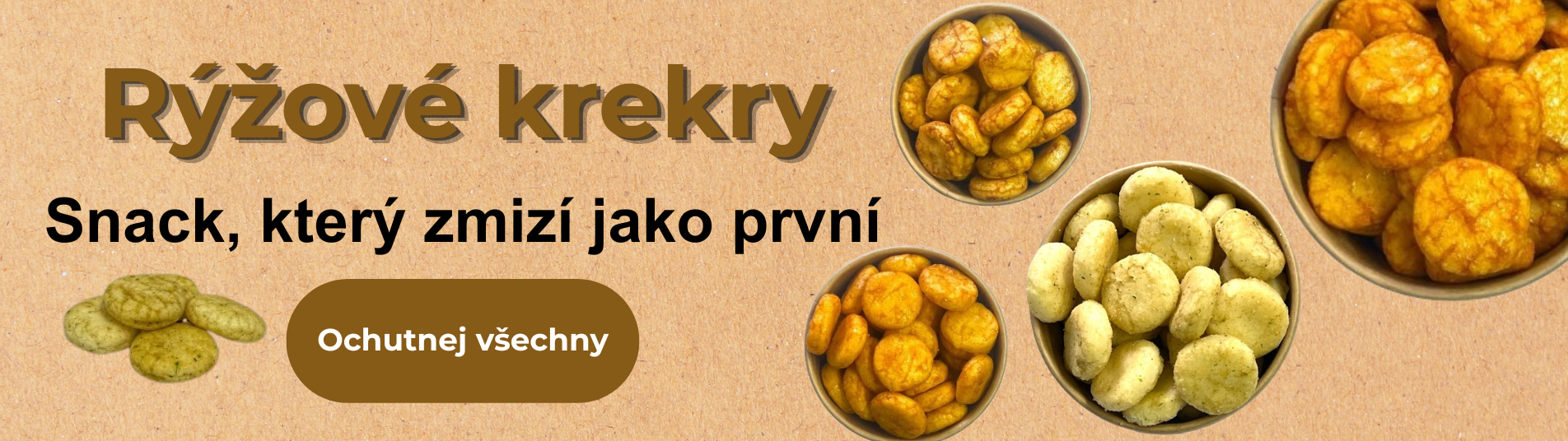 Rýžové krekry - snack, který zmizí jako první