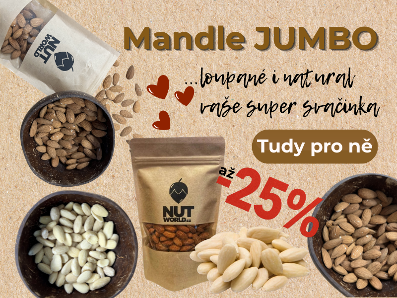 Mandle Jumbo - zdravé mlsání i skvělá svačina