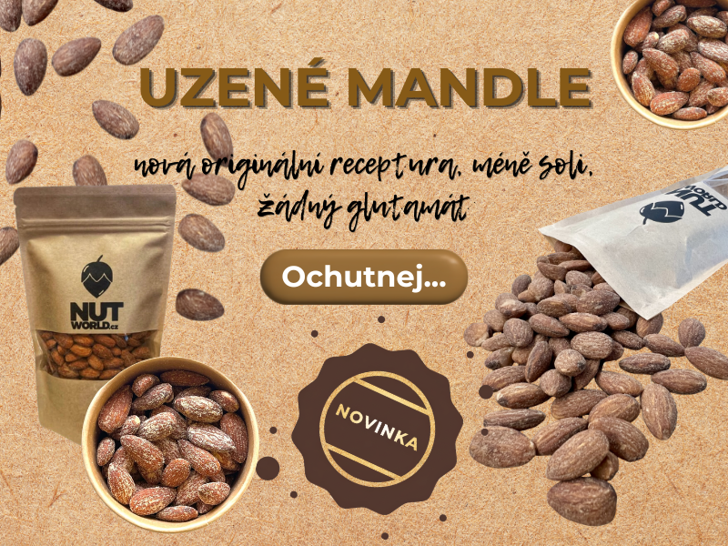 Novinka - uzené mandle s novou originální recepturou