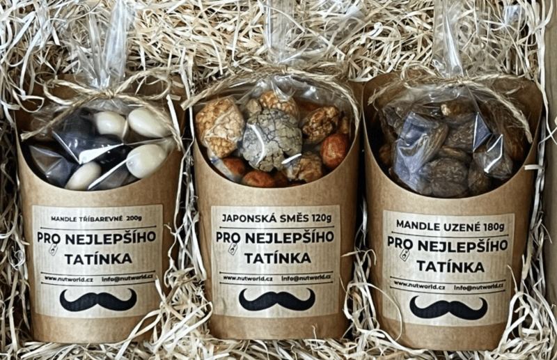 Dárkové balení oříšků na den otců