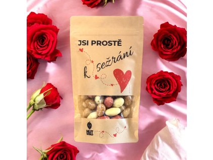 Ořechy pro zamilované valentýn jsi prostě k sežrání mandle exclusive v čokoládě
