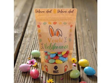 velikonoční doypack mandle v barevném jogurtu