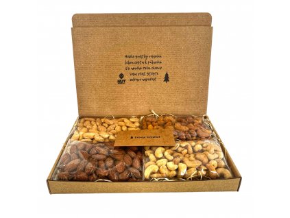 4x80 dárková krabička ořechová slaná vánoční