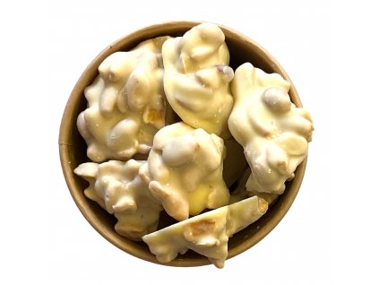 hrudky v bílé čokoládě arašídy v polevě nutworldcz