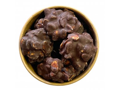 hrudky hořké čokoládě arašídy v polevě nutworldcz