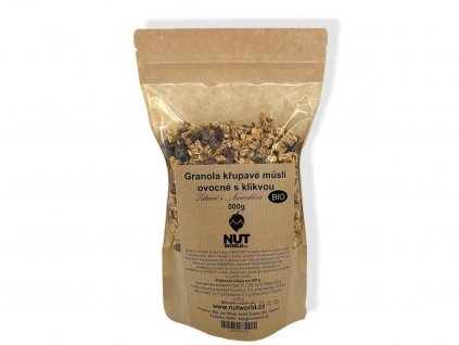 Granola křupavé müsli ovocné s klikvou 500g BIO nutworld