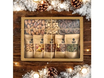 firemní dárková krabička exclusive průhledná pro firmy dárek ořechový pro firmy