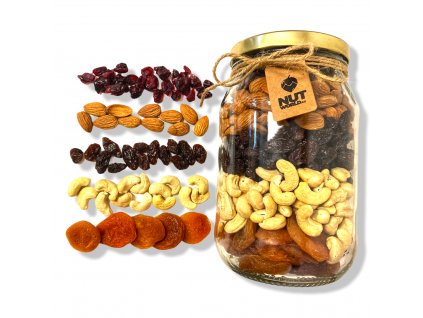 ořechy a sušené ovoce ve skle 1kg nutworldcz real