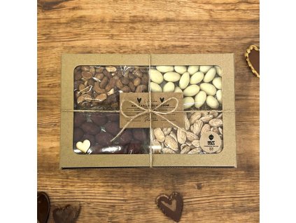 Dárková krabička 4x80g MIX ZAMILOVANÁ spruhlednym vickem nutworld