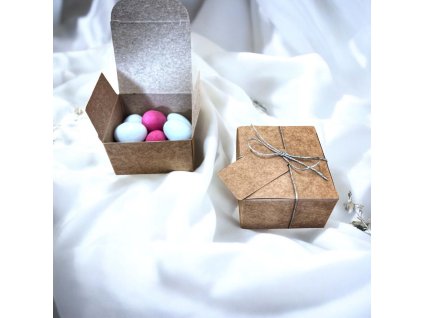 svatební ořechový dáreček hnedá krabička