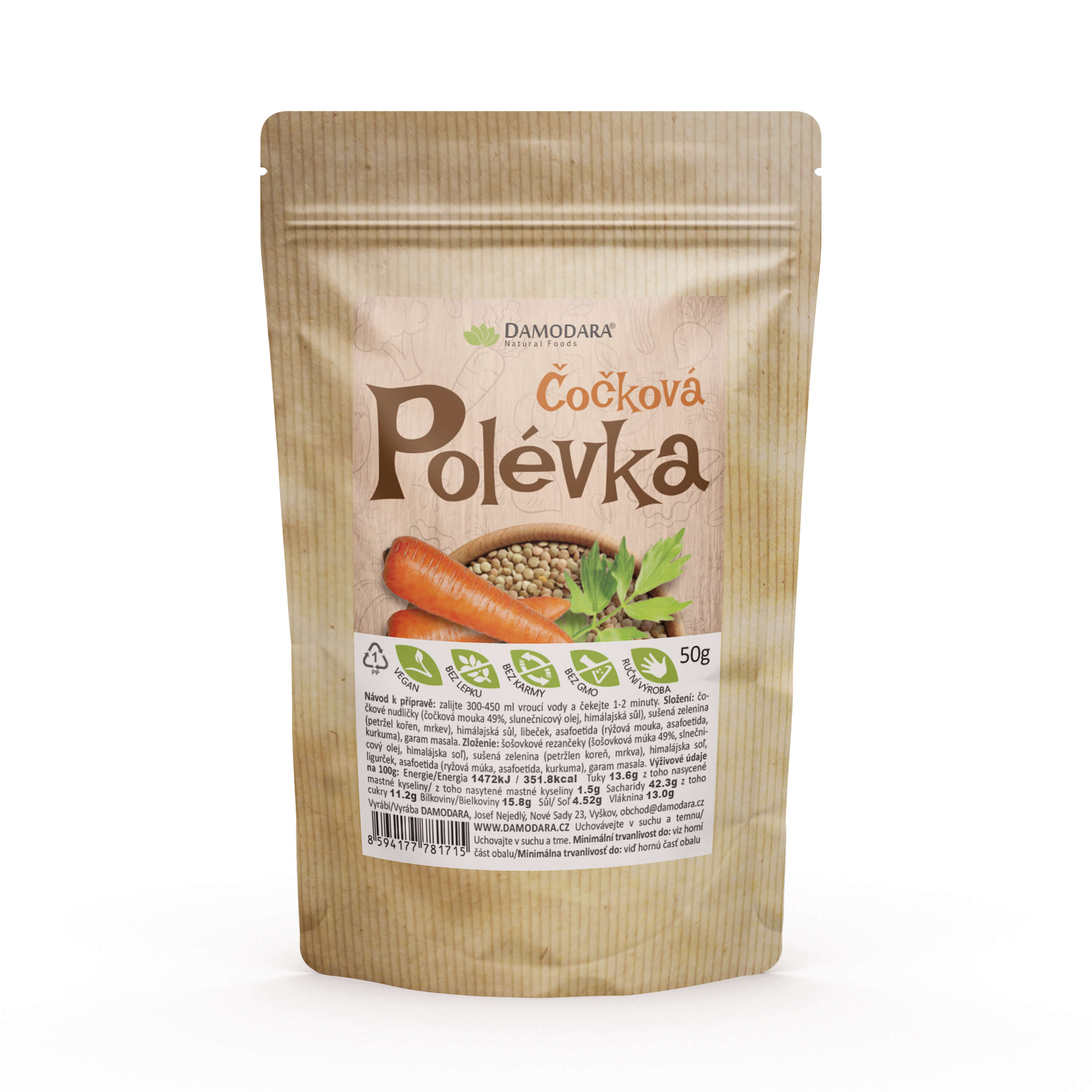 Levně Damodara Polévka instantní - ČOČKOVÁ 50g