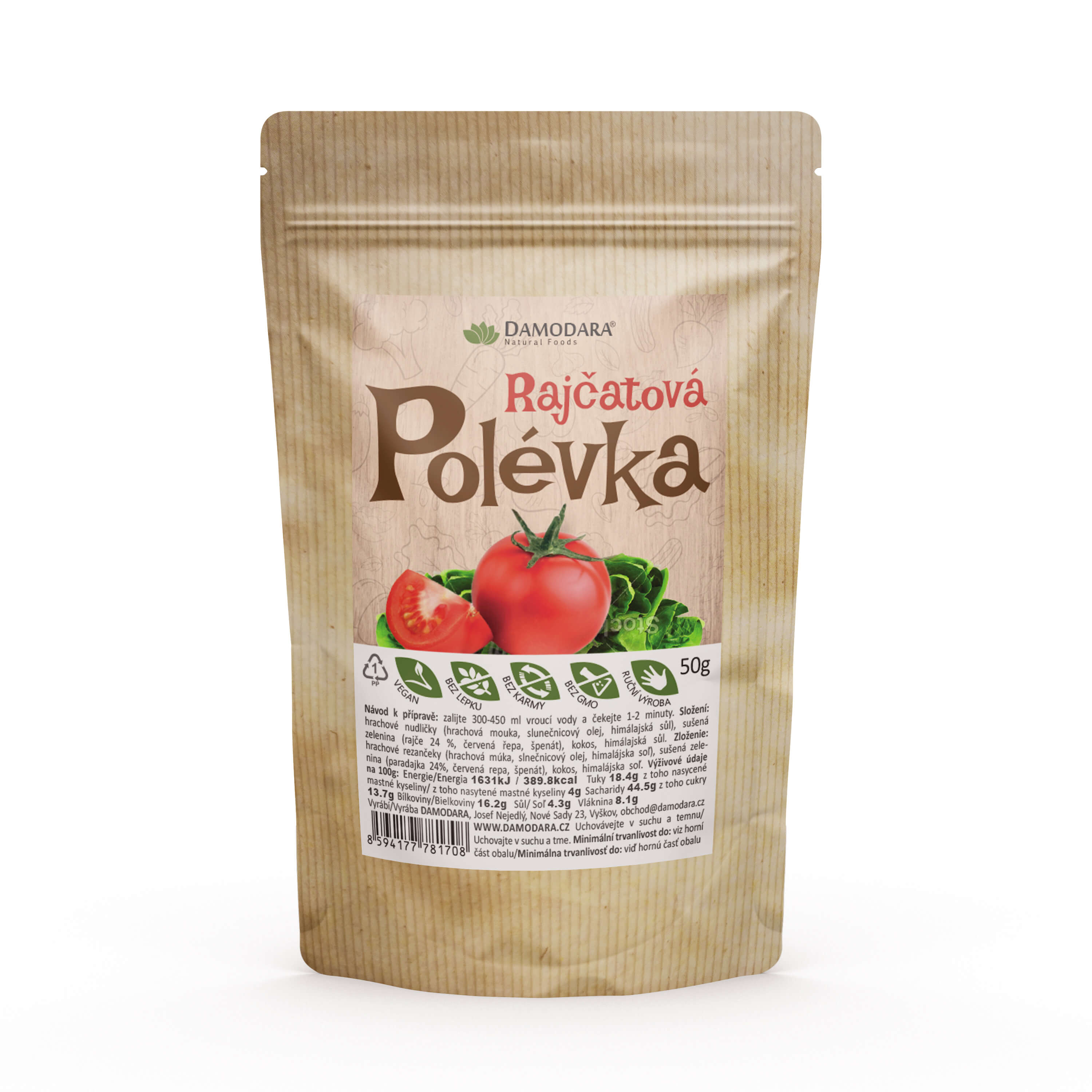 Levně Damodara Polévka instantní - RAJČATOVÁ 50g