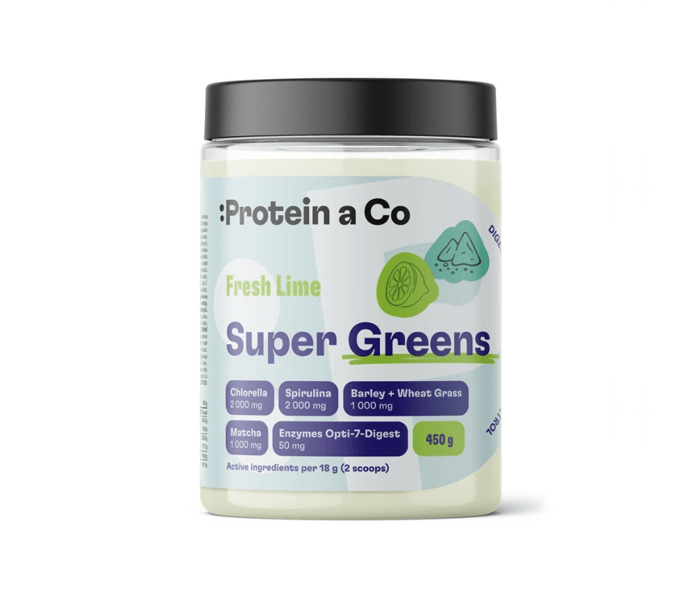 Levně ProteinaCO Super Greens s příchutí limetky 450g