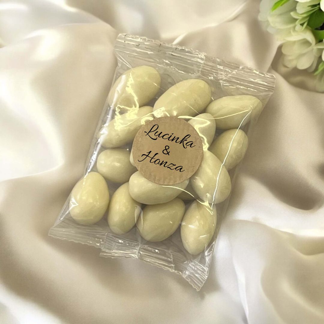 Mandličky v bílé čokoládě — náhled 2