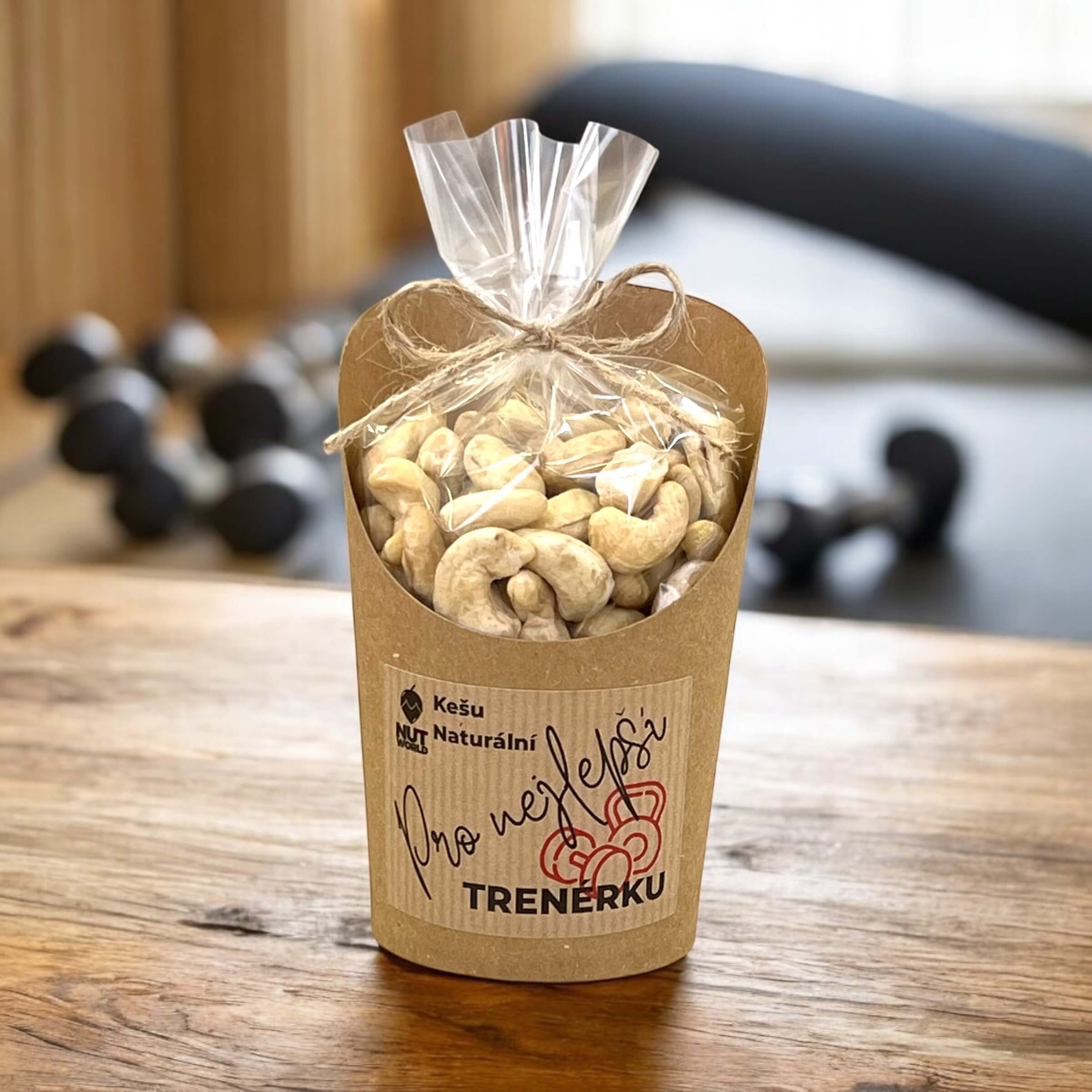 Kešu natural v celofánku a kelímku 180g - PRO TRENÉRKU