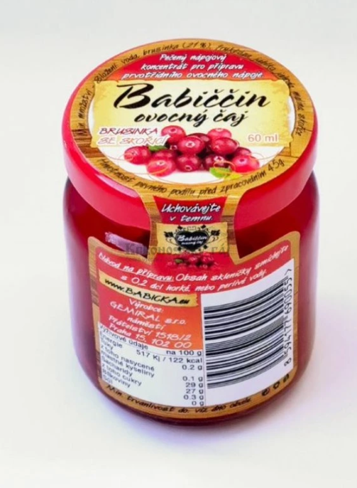 Levně Gemiral s.r.o. Babiččin ovocný čaj - brusinka se skořicí 60ml