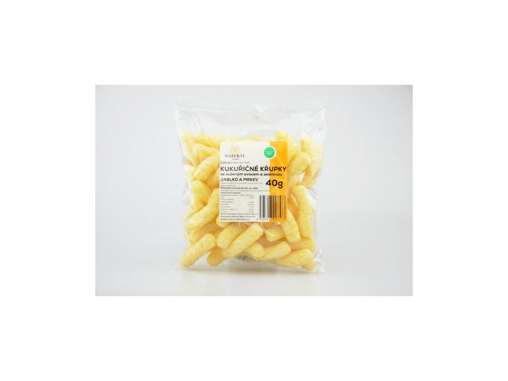 Levně Křupky kukuřičné jablko a mrkev - Natural 40g