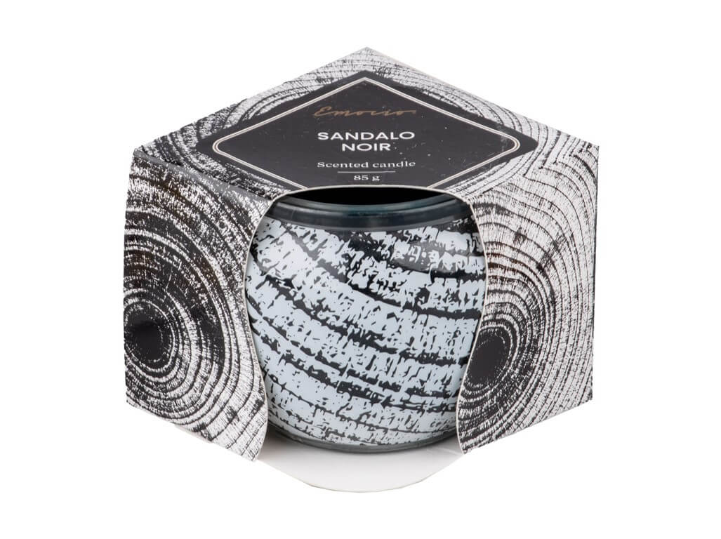 Levně Emocio sklo decor 70x62 mm Sandalo noir, vonná svíčka