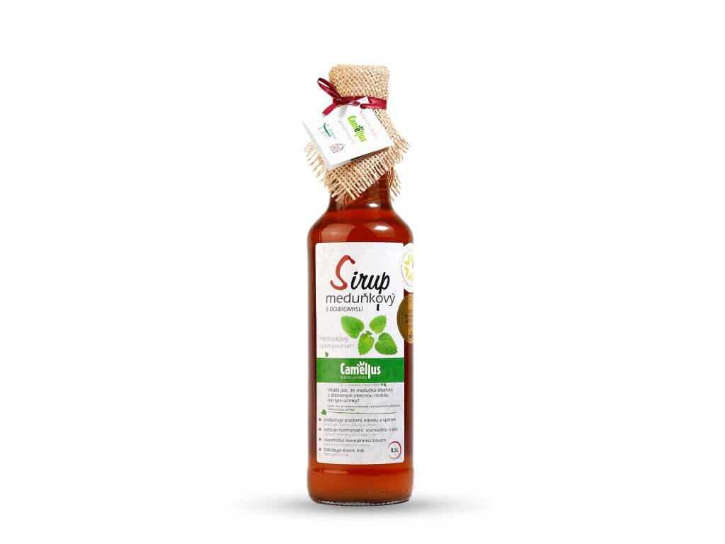 Levně Sirup Camellus Klasik Meduňkový s dobromyslí 0,5 l