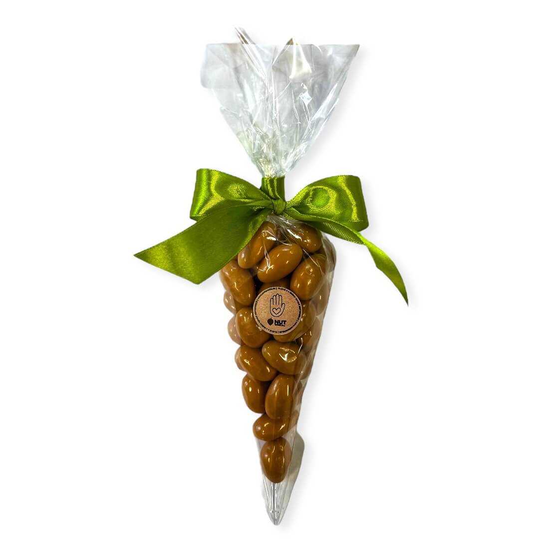 Levně Ořechový kornout ZELENÁ STUHA - Mandle ve slaném karamelu 150g