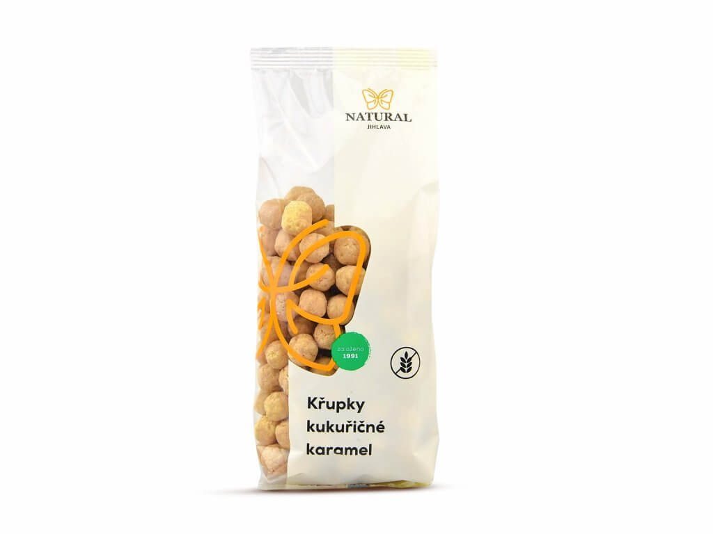 Levně Křupky kukuřičné jogurt - karamel - Natural 140g