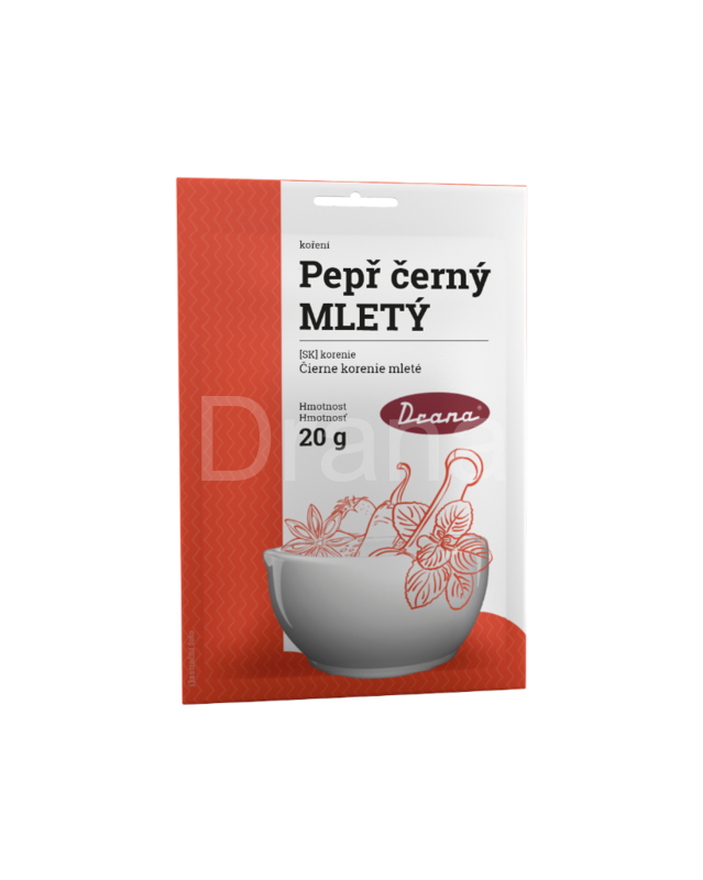 Levně Drana Pepř černý mletý 20g