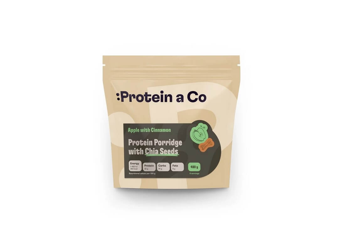 Levně ProteinaCO Proteinová kaše s CHIA - jablko se skořicí