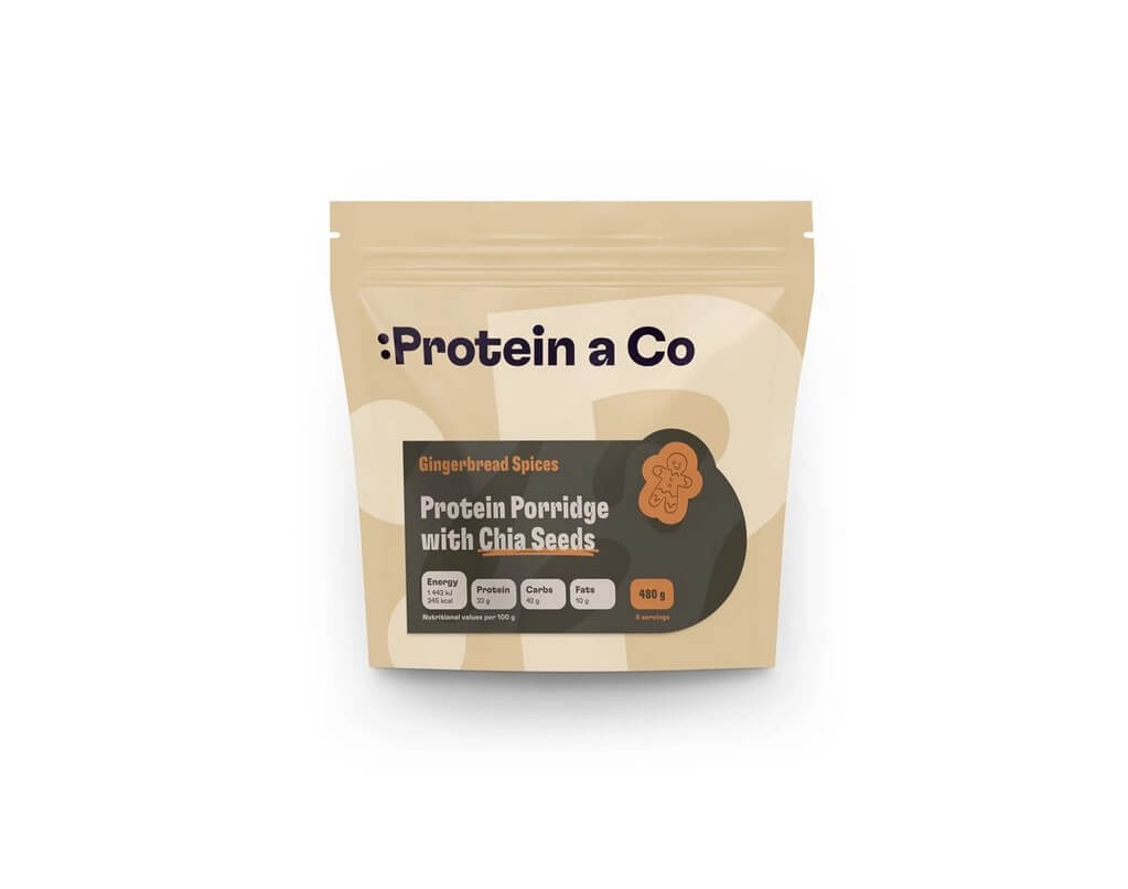Levně ProteinaCO Proteinová kaše s CHIA - perníček
