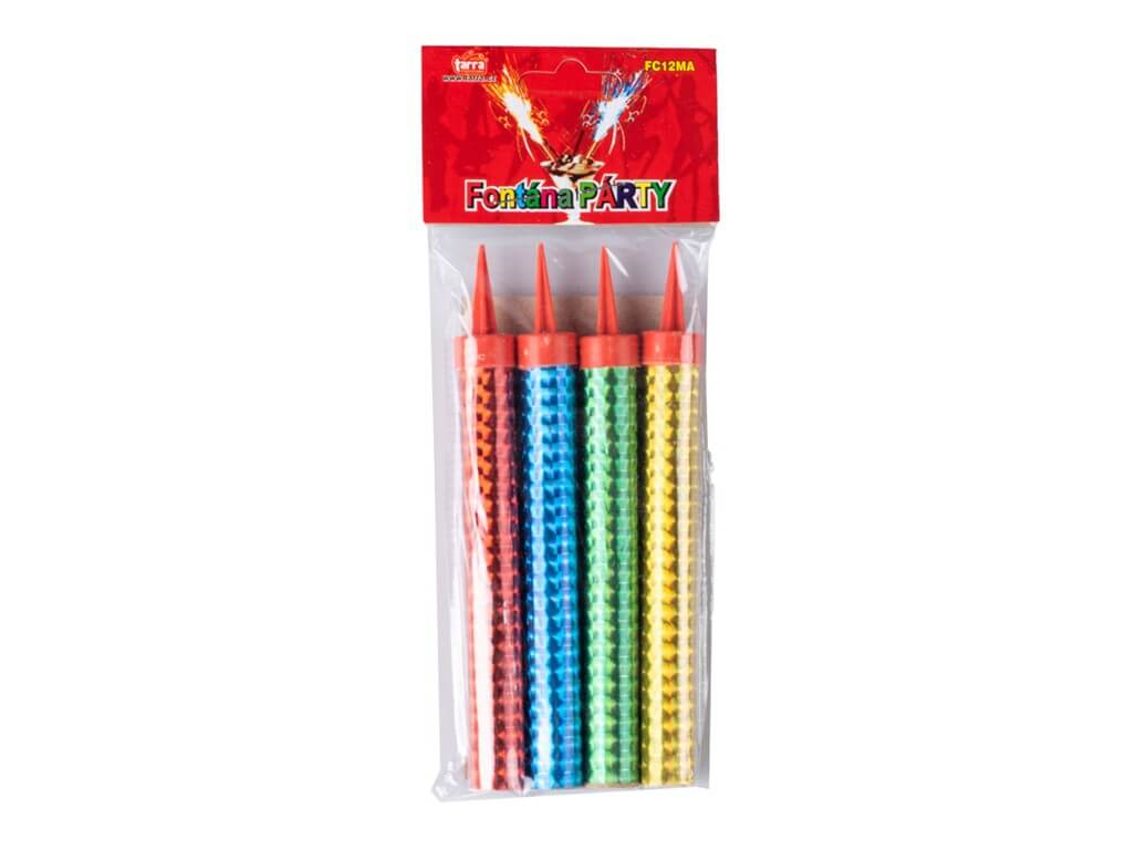 Levně Z-trade Dortová párty fontána 4 ks 120mm mix