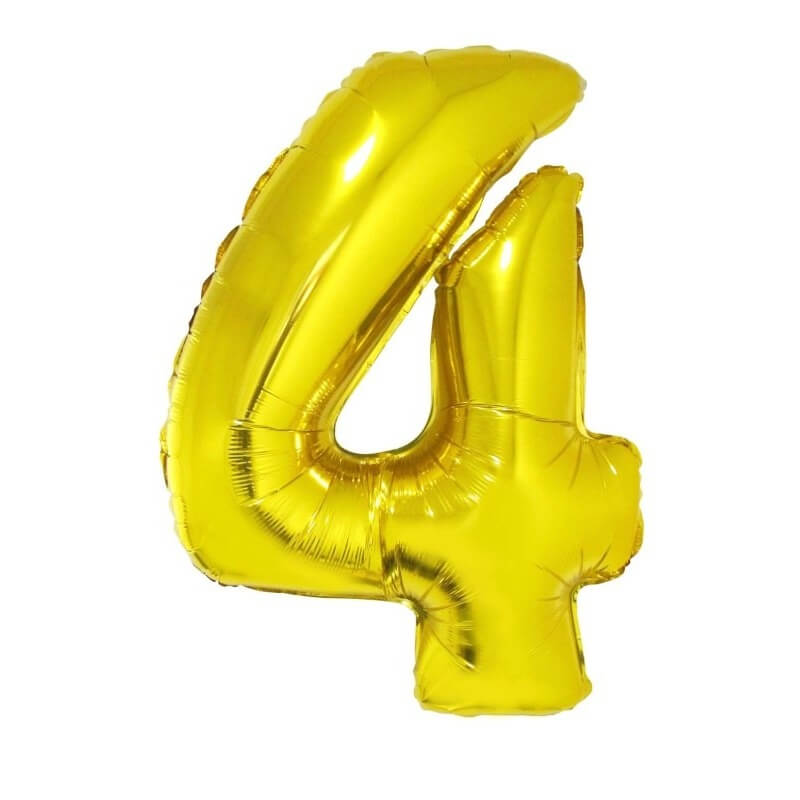 Levně PartyDeco Foliový balónek "4"