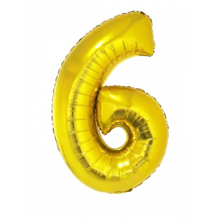 Levně PartyDeco Foliový balónek "6"