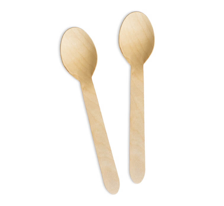 Levně PartyDeco Dřevěné lžíce 16cm, 100ks
