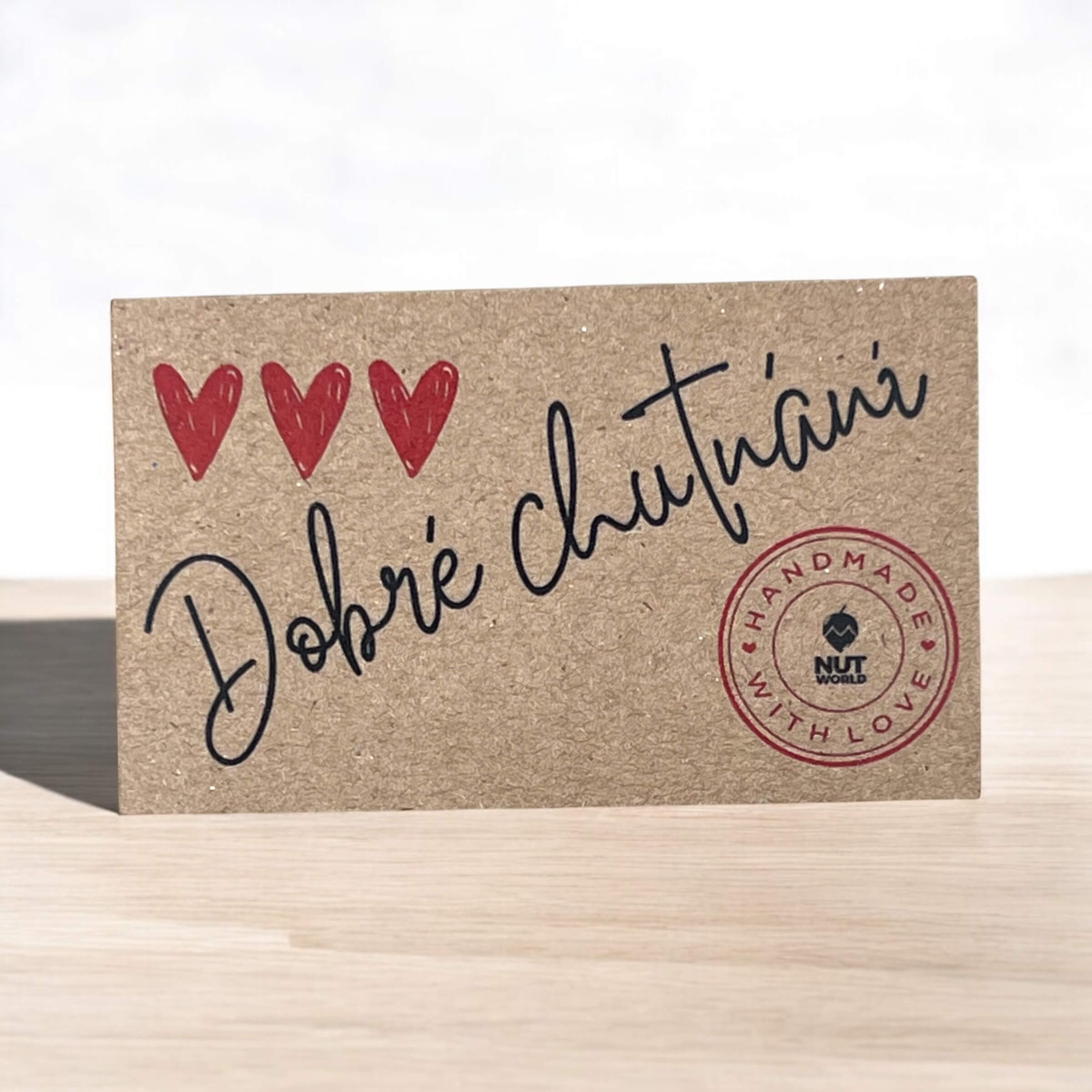 Kartička s přáním 9x5 cm DOBRÉ CHUTNÁNÍ
