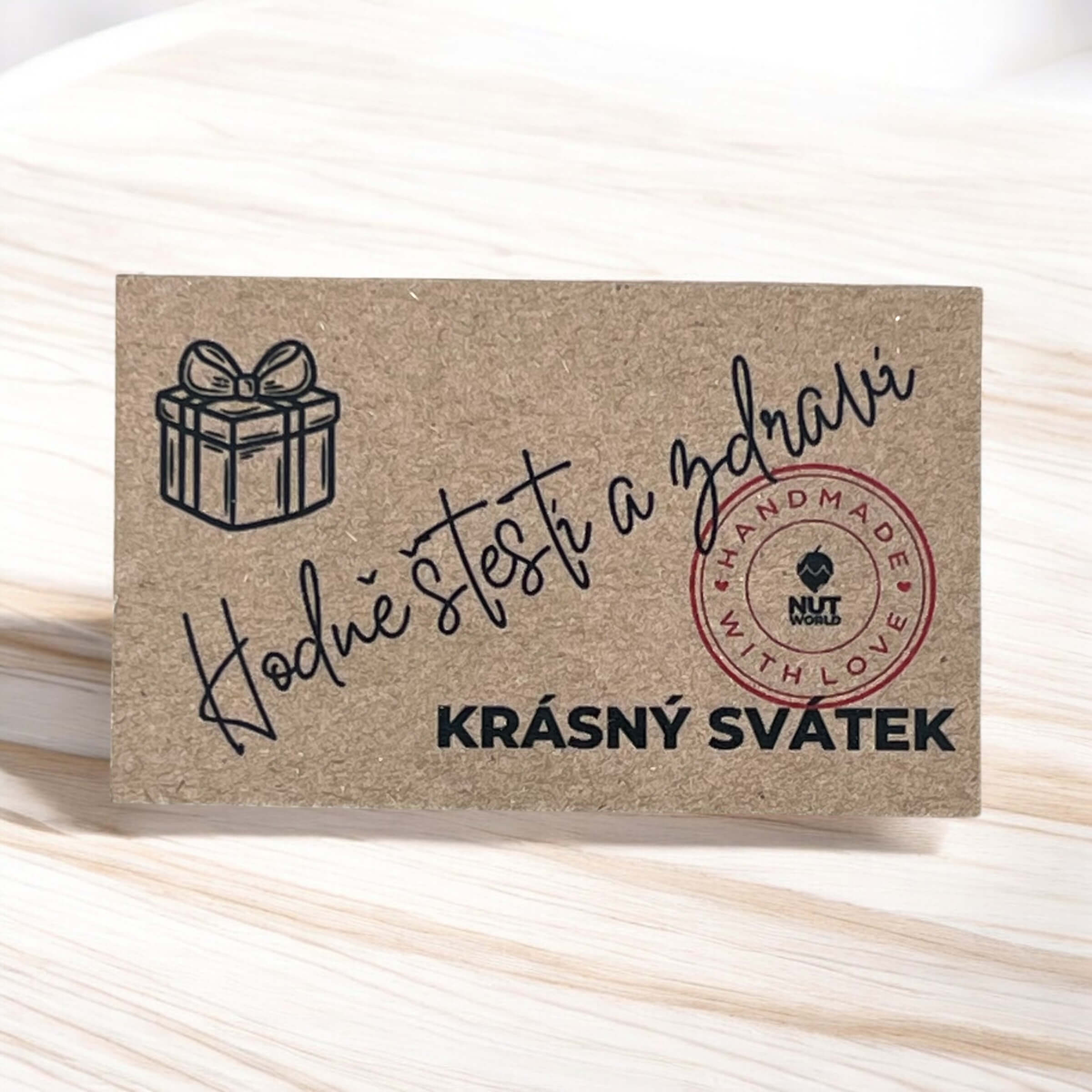 Kartička s přáním 9x5 cm KRÁSNÝ SVÁTEK