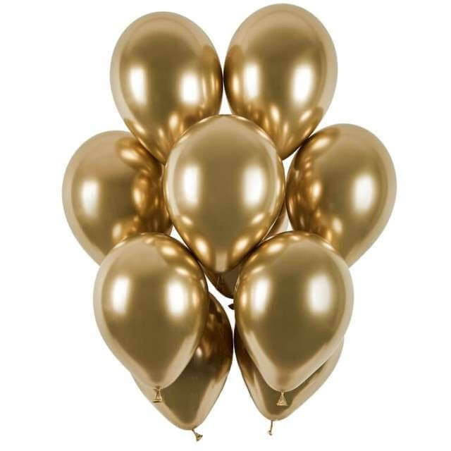 Levně PartyDeco Glossy balonky zlaté, 50ks, 30cm