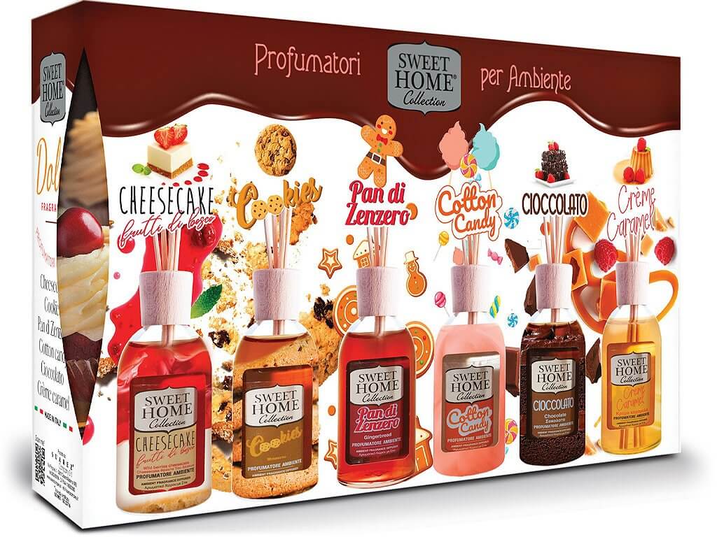 Levně Sada aroma difuzérů Sweet Home Sladké pokušení, 6 x 30 ml