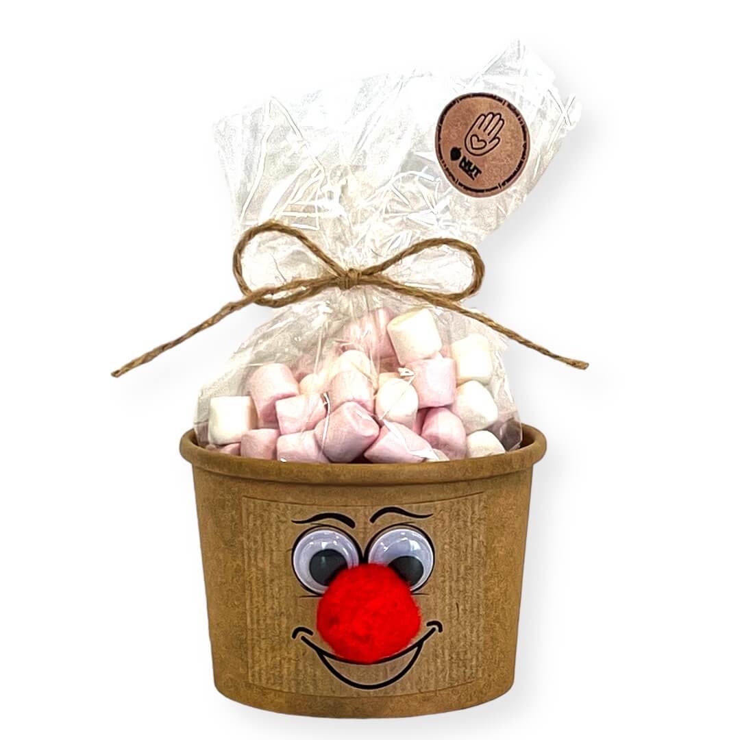 Levně Klaun Eko kelímek a celofánek - Mini Marshmellow - 50g