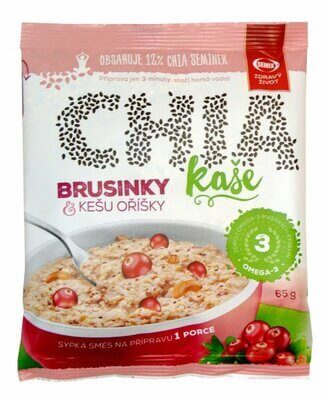 Chia kaše brusinky a kešu oříšky