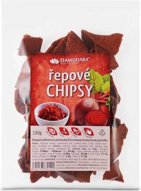 Levně Damodara Řepové chipsy 100g