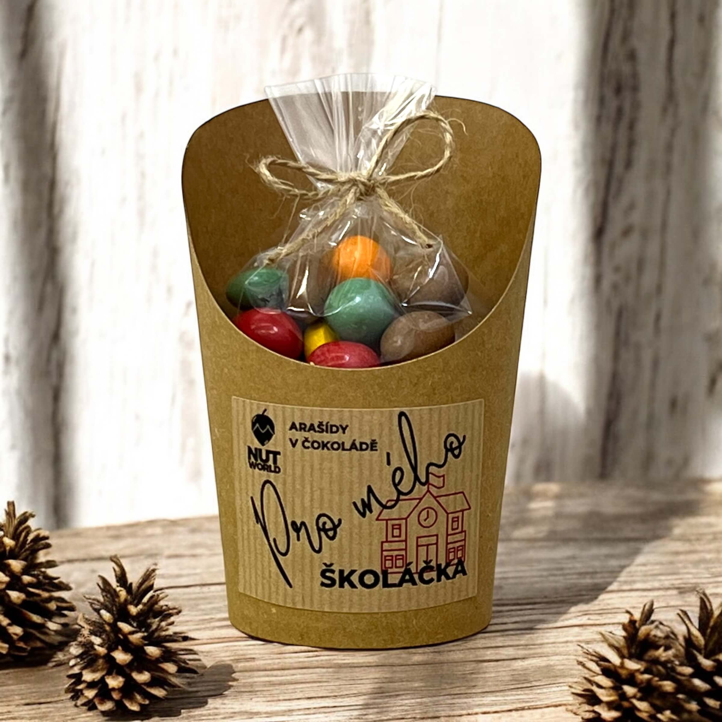 Levně Arašídy v barevné čokoládě - PRO MÉHO ŠKOLÁČKA 180g