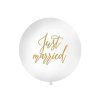 obri nafukovaci balon bily just married 1 m nutworld