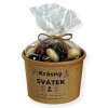 EKO kelímek a celofán s oříšky dárek k svátku mix ořechový dárek k svátku mandle v čokoládě mix